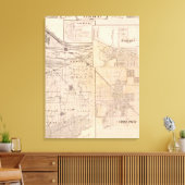 Toile Carte du comté de Lake avec Lowell (Insitu(Salon))