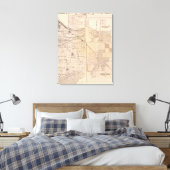 Toile Carte du comté de Lake avec Lowell (Insitu(Chambre))