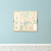 Toile Carte du comté de Marquette et Westfield (Insitu (Plancher de Bois))