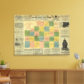 Toile Carte du comté de McLean, Illinois 1886 (Insitu(Salon))