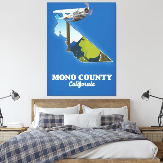 Toile Carte du comté de Mono (Insitu(Chambre))
