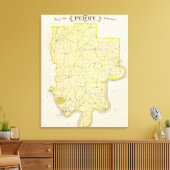 Toile Carte du comté de Perry (Insitu(Salon))