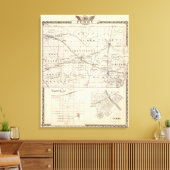 Toile Carte du comté de Perry, Nashville et Carmi (Insitu(Salon))
