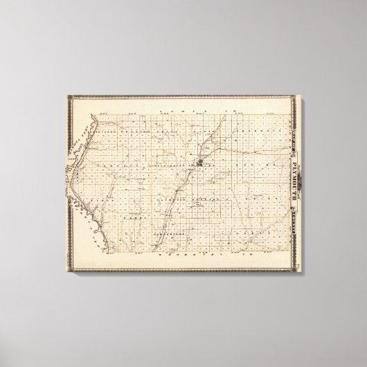 Toile Carte du comté de Plymouth (Recto)