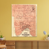 Toile Carte du comté de Ramsey, Minnesota (Insitu(Salon))