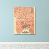 Toile Carte du comté de Ramsey, Minnesota (Insitu (Plancher de Bois))