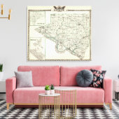 Toile Carte du comté de Randolph, Red Bud et Chester (Insitu(Salon))