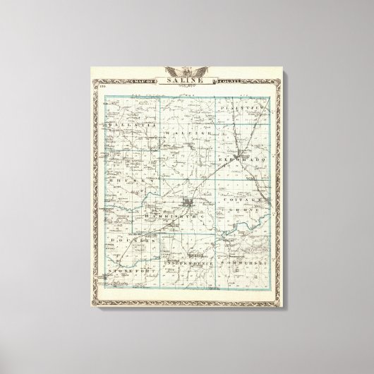 Toile Carte du comté de Saline (Recto)