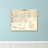 Toile Carte du comté de Vernon, Arcadia et Viroqua (Insitu (Plancher de Bois))