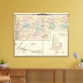 Toile Carte du comté de Vernon, Arcadia et Viroqua (Insitu(Salon))