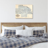 Toile Carte du comté de Wabasha, Minnesota (Insitu(Chambre))