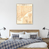 Toile Carte du comté de Warren avec plan du Liban-Ouest (Insitu(Chambre))