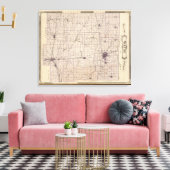 Toile Carte du comté de Wayne (Insitu(Salon))