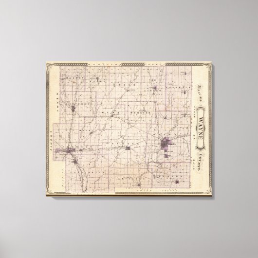 Toile Carte du comté de Wayne (Recto)