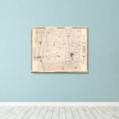 Toile Carte du comté de Wayne (Insitu (Plancher de Bois))