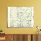 Toile Carte du comté de Wayne, État de l'Iowa (Insitu(Salon))