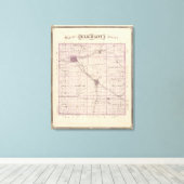 Toile Carte du comté d'Elkhart (Insitu (Plancher de Bois))