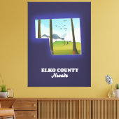 Toile Carte du comté d'Elko Nevada (Insitu(Salon))