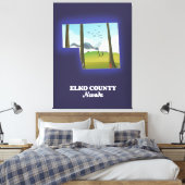 Toile Carte du comté d'Elko Nevada (Insitu(Chambre))