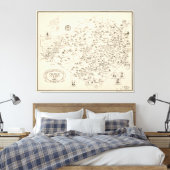 Toile Carte du comté d'Orange, New York avant 1810 (Insitu(Chambre))