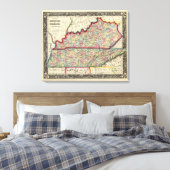 Toile Carte Du Comté Du Kentucky Et Du Tennessee (Insitu(Chambre))