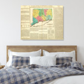 Toile Carte Du Connecticut (Insitu(Chambre))