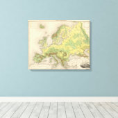 Toile Carte du contour de l'Europe (Insitu (Plancher de Bois))