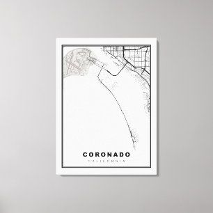 Toile Carte du Coronado