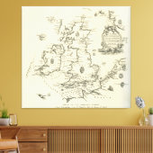 Toile Carte du cours de l'Armada espagnole (Insitu(Salon))