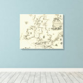 Toile Carte du cours de l'Armada espagnole (Insitu (Plancher de Bois))