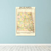 Toile Carte du Dakota (Insitu (Plancher de Bois))