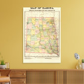 Toile Carte du Dakota (Insitu(Salon))