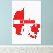 Toile Carte du Danemark (Insitu (Plancher de Bois))
