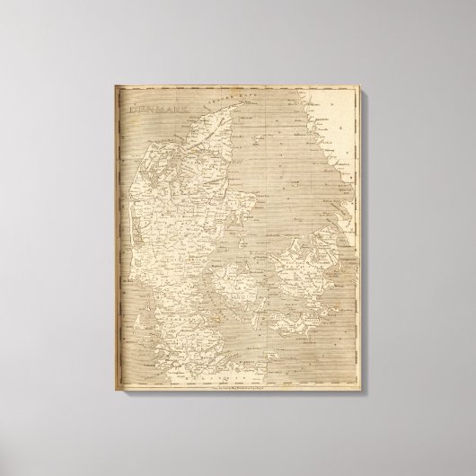 Toile Carte du Danemark par Arrowsmith (Recto)