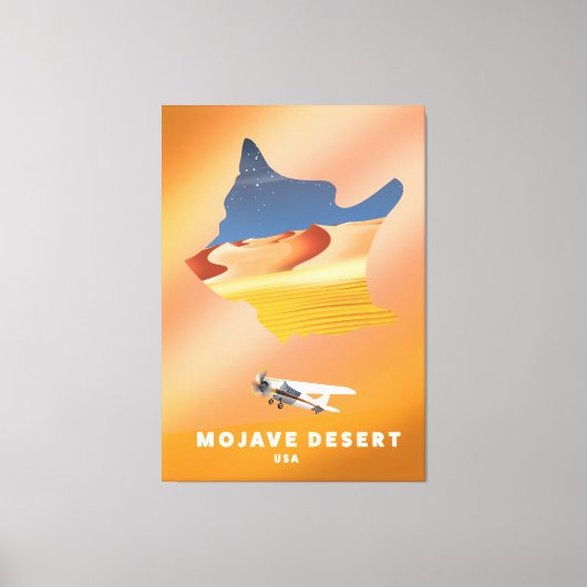 Toile Carte du désert de Mojave États-Unis (Recto)