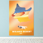 Toile Carte du désert de Mojave États-Unis (Insitu (Plancher de Bois))
