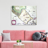 Toile Carte du détroit de Magellan, Patagonie (Insitu(Salon))