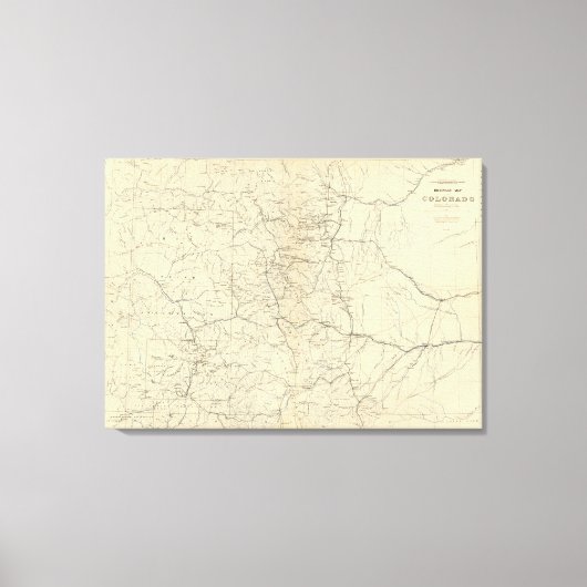 Toile Carte du drainage du Colorado (Recto)