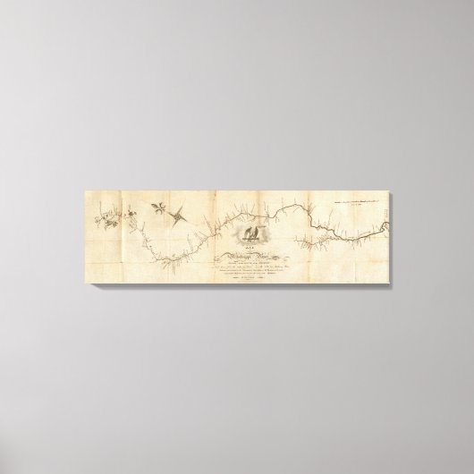 Toile Carte du fleuve Mississippi (Recto)