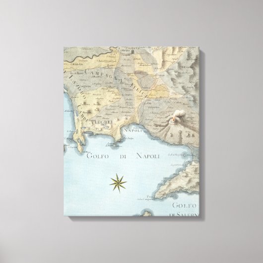 Toile Carte du golfe de Naples et des environs (Recto)