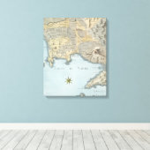 Toile Carte du golfe de Naples et des environs (Insitu (Plancher de Bois))