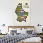 Toile Carte du Grand-Duché de Luxembourg (Insitu(Chambre))