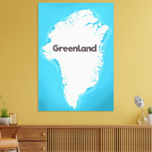 Toile Carte du Groenland (Insitu(Salon))