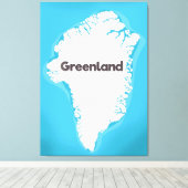 Toile Carte du Groenland (Insitu (Plancher de Bois))