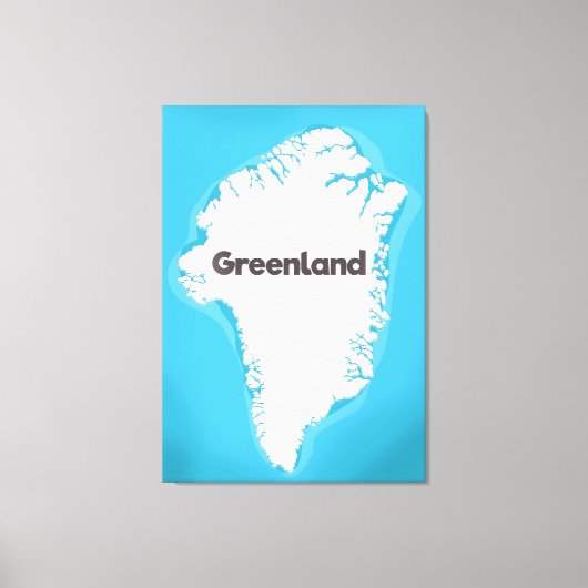 Toile Carte du Groenland (Recto)