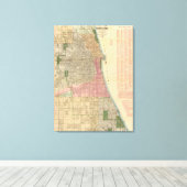 Toile Carte du guide Blanchard de Chicago 2 (Insitu (Plancher de Bois))