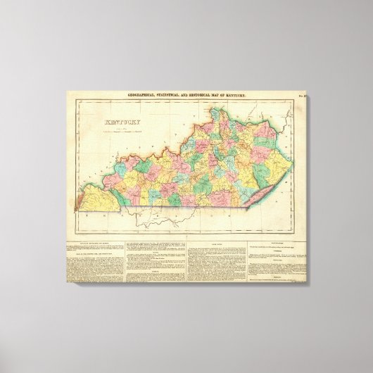 Toile Carte Du Kentucky (Recto)