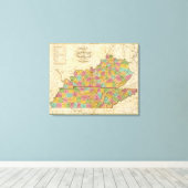 Toile Carte du Kentucky et du Tennessee (Insitu (Plancher de Bois))