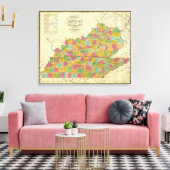 Toile Carte du Kentucky et du Tennessee (Insitu(Salon))