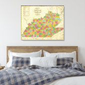Toile Carte du Kentucky et du Tennessee (Insitu(Chambre))